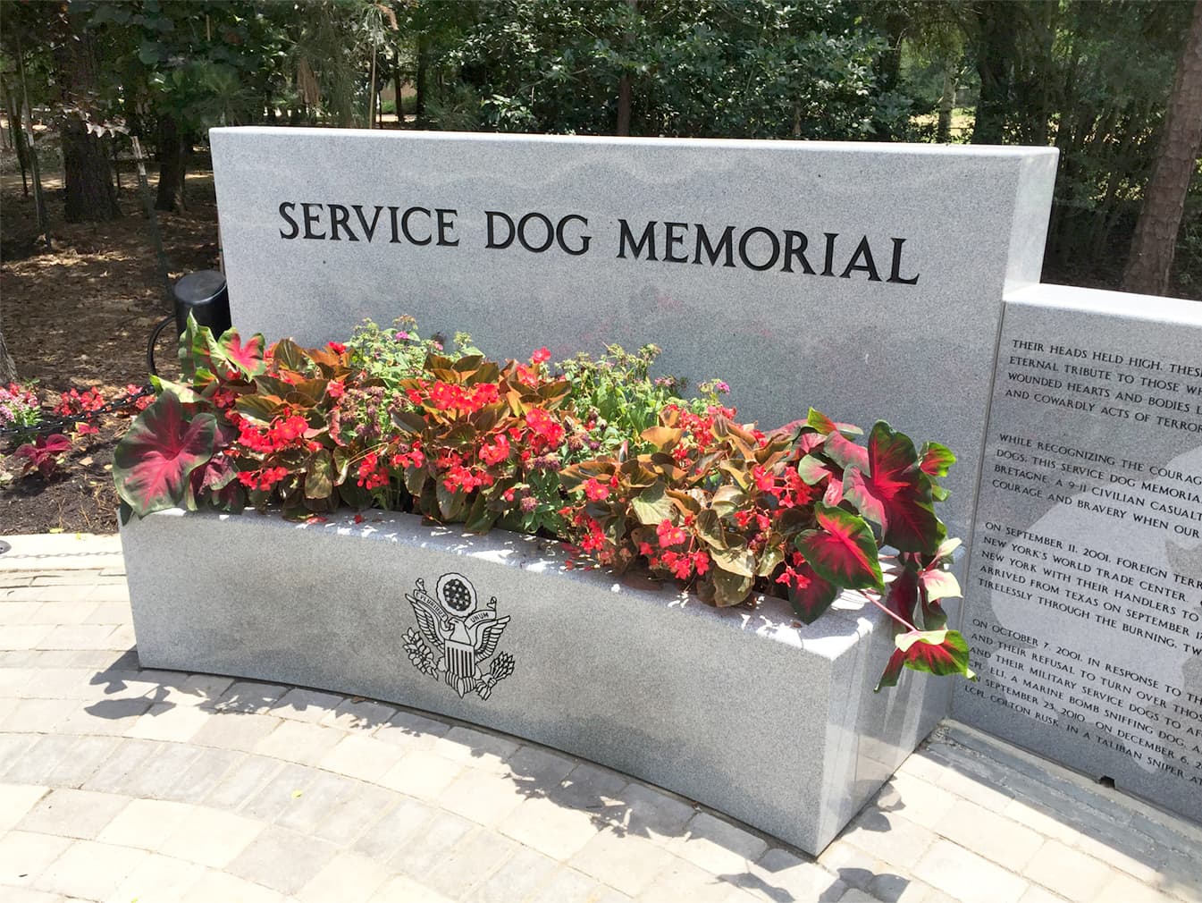Service Dog Memorial at Cy-Champ Park-5 Service Dog Memorial at Cy-Champ Park-5